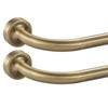2 Pack Antique Bronze Disc Curtain Rods, 48-84 Inches Window