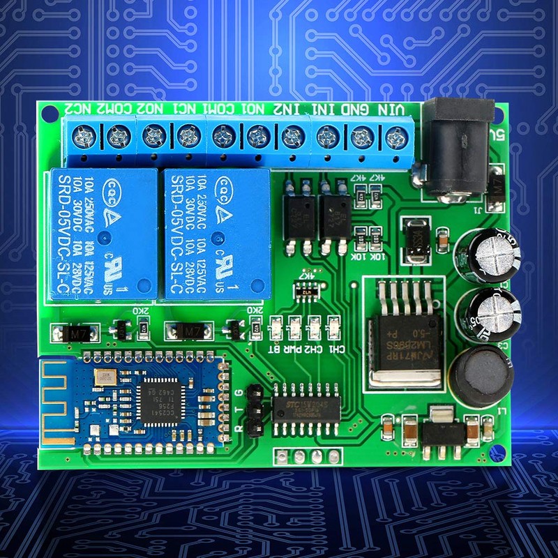 2 Channel Bluetooth Relay Wireless Remote Control Switch LED Motor