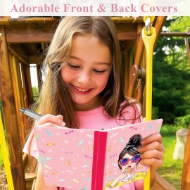 Girls Hardcover Journal W/Pen & Magnetic Closure Lined Pages Notebook Gift for KidsPages: 192 Lined Pages, Color: Pink