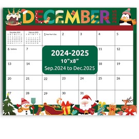 KONVINIT Magnetic Calendar for Refrigerator, 16 Months Fridge Calendar Runs from September 2024 Until December 2025, 8'' x 10'' Refrigerator Calendar for Office, Home & School