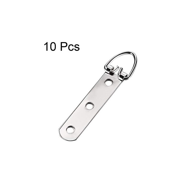 sourcing map D Ring Hanger Set for Picture Hanging Silver