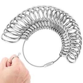 Ring Sizer Measuring Tool, Premium Gauges with Finger Sizer, Mandrel Ring Sizer Tools for Finger Sizing Measure Gauge