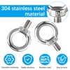 Gearmax Pack of 8 M8 Ring Bolts, 304 Stainless Steel