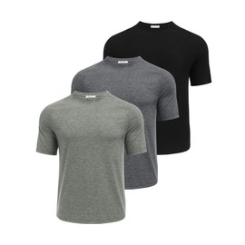 PINSPARK Men's 3 Pack Workout Shirts - Quick Dry Gym Athletic Shirts Moisture Wicking Short Sleeve T Shirts