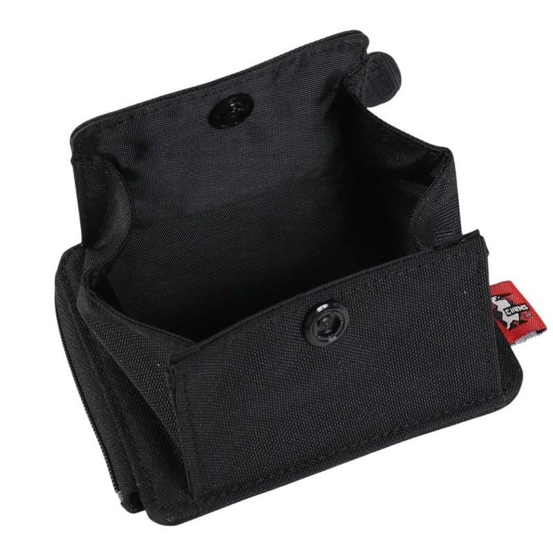 Chums Men's Wallet Recycle L-Shaped Zip Wallet Black