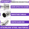 Josaton Josaton 4 Pcs Barb Hose Fitting, Stainless Steel 1/2