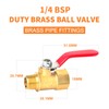 GASHER 10PCS 1/4 Inch Brass Mini Ball Valve Shut Off