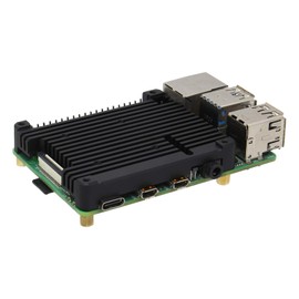 Geekworm 11mm Thickness Embedded Heatsink (P165-B) for Raspberry Pi 4, Armor Aluminum Radiator Compatible with Raspberry Pi 4 Model B Computer and Pi 4 Expansion Board Support POE Extension