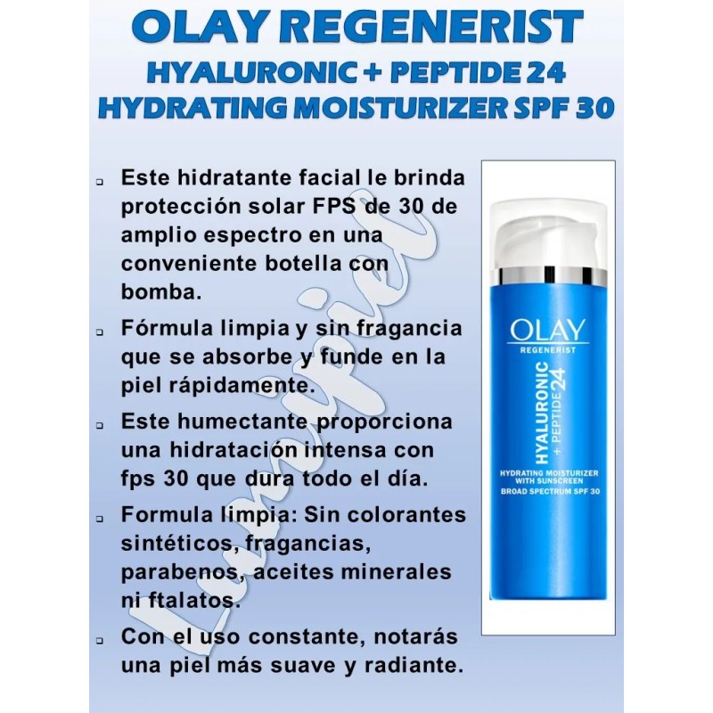 Olay Hyaluronic Hidratante Fps 30 + Mini Hidratante Retinol Todo