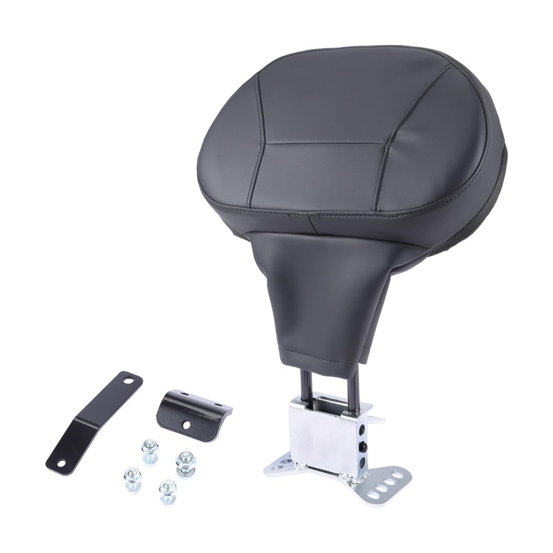 FIASRAC Adjustable Rider Backrest for Harley Touring - Detachable Plug-in