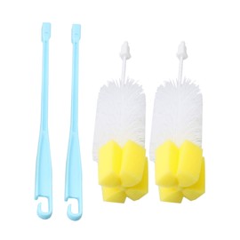 Portable Urinal Bedpan Cleaning Brush Extra Long Handle Sponge Urinal Bottle Brush Cleaner Pack of 2