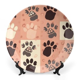 VFMNT Bone China Plate Cute Cat Paw Decorative Plates for Display 10.1 Inch Ceramic Dinner Plates Dessert Plate for Kitchen Salad Plate Art Decor Ornament for Table Decor