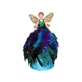 Peacock Angel Fairy Christmas Tree Topper Decoration (18 cms) by Gisela Graham