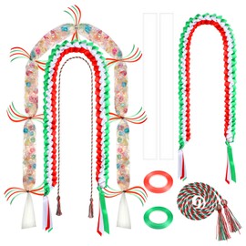 Daifunli 13 Pcs Mexican Graduation Leis Class of 2025 Ribbon Lei Kit with Honor Cord Mexico Handmade Ribbon Garland Mexican Graduation Leis for Grad Ceremony Party Favor
