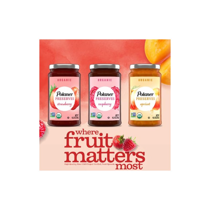 Polaner Organic Preserves, Strawberry, 10.3 Ounce