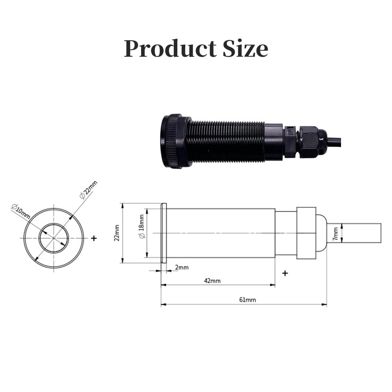 WITMOTION WT53R-485 Laser Distance Sensor, 4CM-4M Measuring Counter with Alarm