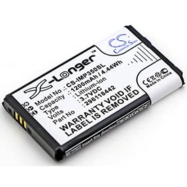 LIONX Battery for Ingenico iMP350 iMP350-01P1575A IMP350-USBLU01A IMP350-USBLU03A IMP350-USSCN01A iSMP iSMP Companion 296118442 1200mAh / 4.44Wh