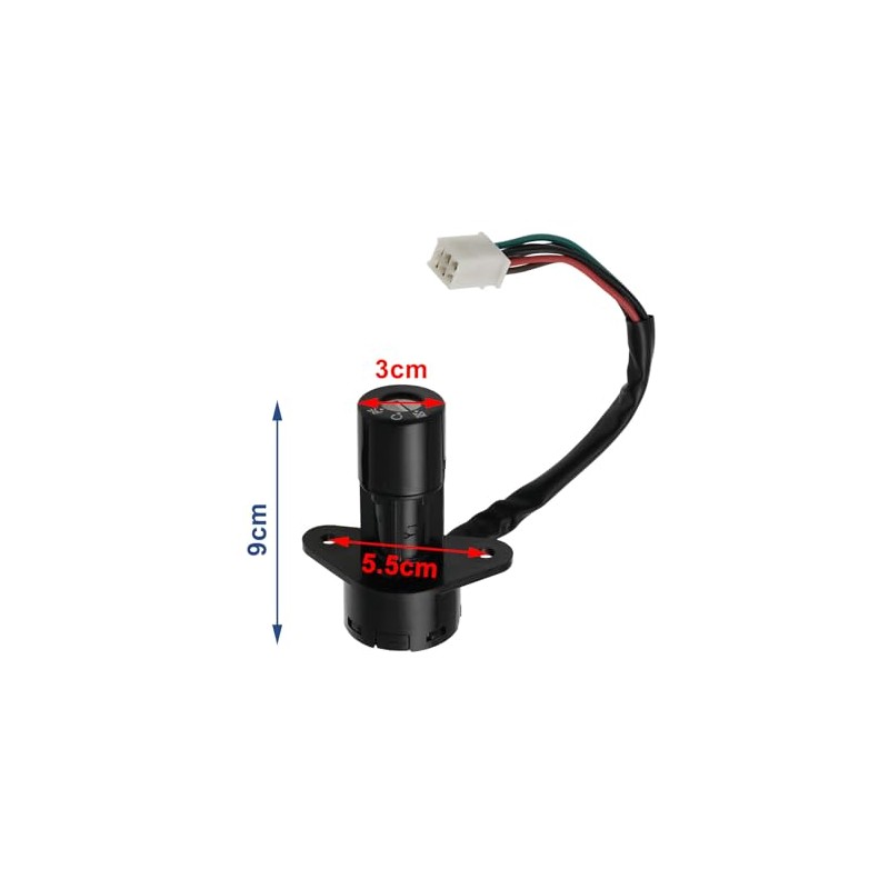 ECSiNG Set of 2 Motorcycle Ignition Switch with 6 Wires