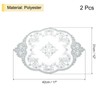 sourcing map 2Pcs Retro Lace Placemats, French Crochet Doilies Oval
