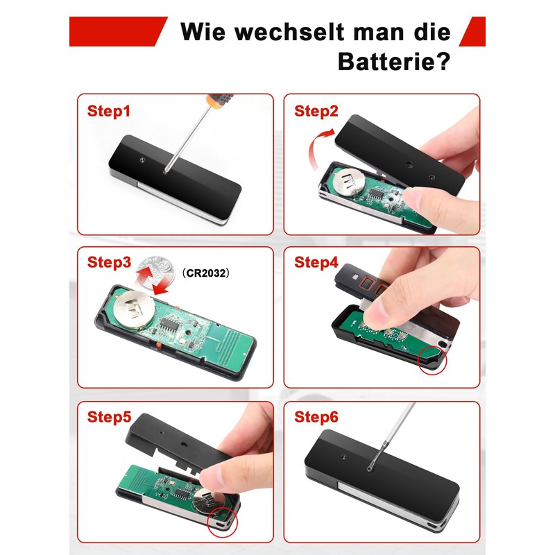Wvoillty Garage Door Opener, Handheld Transmitter, 868 MHz, Garage Door