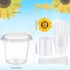 Funnymoom 30 Sets Clear Plastic Cups 24 oz Ice Cream
