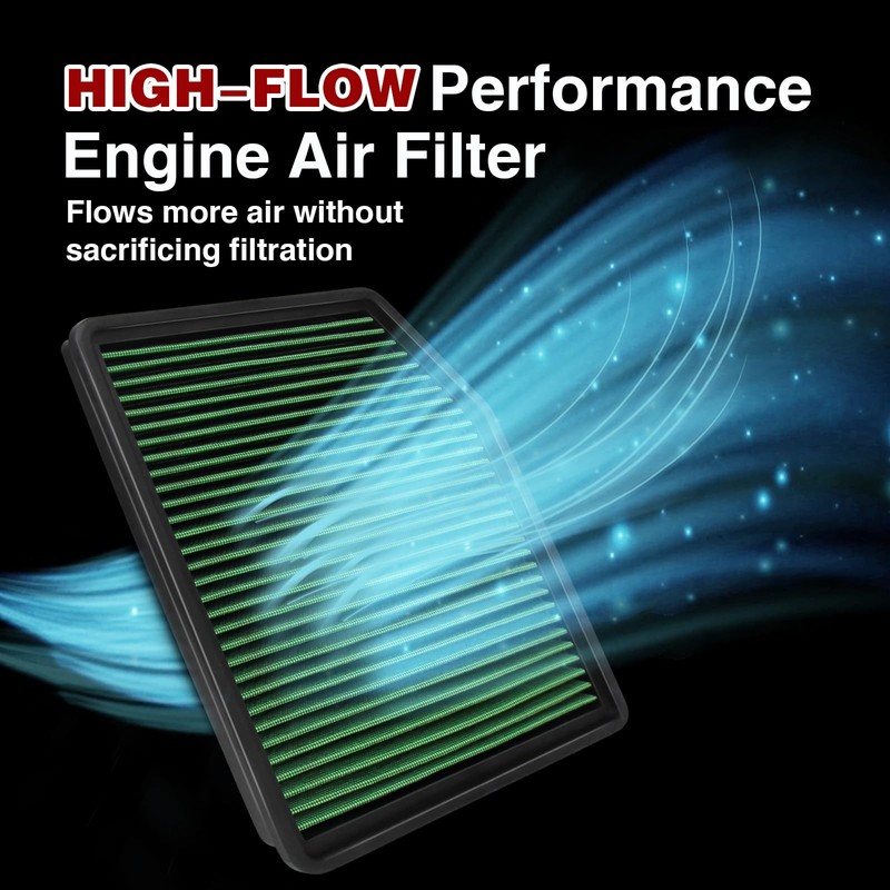 KNSPEC Engine Air Filter Compatible With 2019-2021 Chevy/GMC Truck, Silverado