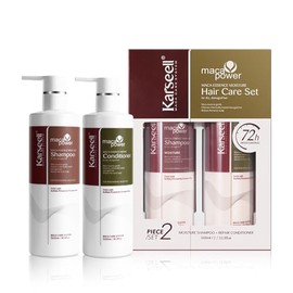 Karseell Juego de champú y acondicionador de tratamiento capilar con colágeno para cabello seco dañado, todo tipo de cabello, 16.9 floz + 16.9 floz