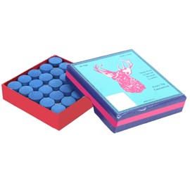 POENVFPO 50 Puntas para Tacos de Billar, Accesorio de Repuesto de 13MM con Caja de Almacenamiento para Tacos de Billar y Suministros de Billar, 50 Uds.