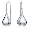Bling Jewelry Polished Teardrop Sterling Silver Drop Hook Earrings