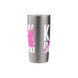 Kickboxing Woman Training on the punching Bag Stainless Steel Insulated Tumbler