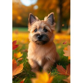 Cairn Terrier Wheat - Best of Breed DCR Falling Leaves Garden Flag 12" x 17"