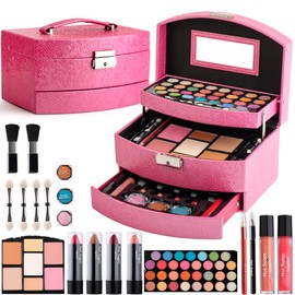 Hot Sugar Makeup Kit for Girls 10-12 | All-in-One Beginner Cosmetic Set with Real Tools & Cosmetics | Birthday Christmas Gift for Tweens, Teens & Kids (Rosy)