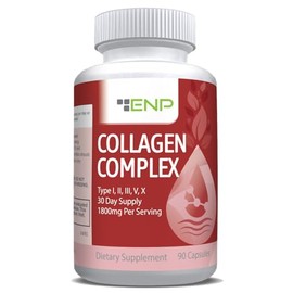 ENP Collagen Complex, Type I, II, III, V, and X, Derived from Non-Vegan Sources, Joint Comfort, Flexibility, and Bone Strength, 90ct, 30 Day Supply