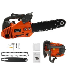 YIYIONCE 12 Inch Gas Chainsaw 25.4CC Top Handle Chain saw 2-Stroke 1.22HP Gas Powered Chainsaws Lightweight Small Chain Saw Set Handheld Gasoline Chainsaw for Wood, Branches Cutting | US STOCK