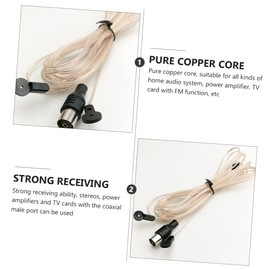 COHEALI Fm Antenna Straight Connector Antenna for Enhanced Signal Reception Compatible with Fm Radios Power Amplifiers and Stereo Receivers