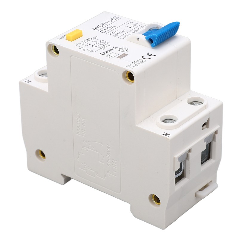 Circuit Breaker 1P+N Leakage Protection Switch 10A 230V AC DIN