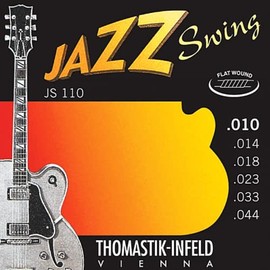 Thomastik-Infeld Jazz Guitar Swing Series 6 cuerdas níquel puro heridas planas E, B, G, D, A, E Set (JS110)