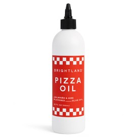 Brightland Pizza Oil with Extra Virgin Infused Olive Oil - Herbaceous Oil for Dipping & Dressing - Premium Jalapeño & Herb Flavor Cold-Pressed Oil - Vegan, Plant-Based & Gluten Free, 12 Fl Oz