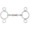 Shires Equestrian Two Ring Copper Lozenge Gag Bit 4.5" Steel