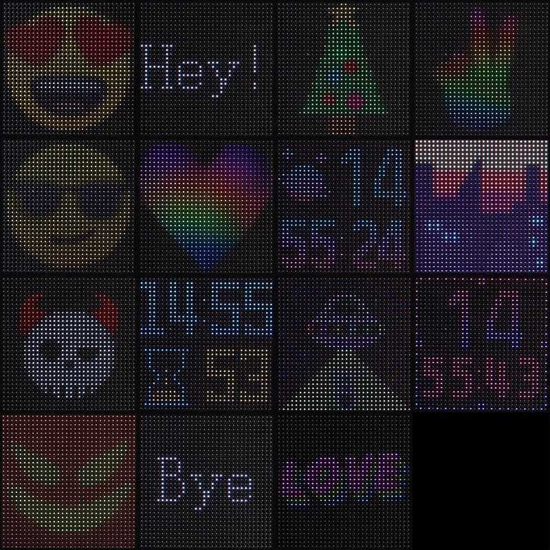 Luminea Scoreboard: Digital Programmable LED Picture Frame, 32 x 32