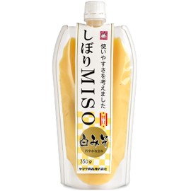 White Miso Paste with Malted Rice, Japanese Traditional Fermented Food, Easy Squeezable Tube (350g)【YAMASAN】
