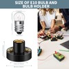 Honoson 30 Pieces E10 Screw Mini Bulbs Warm White Light