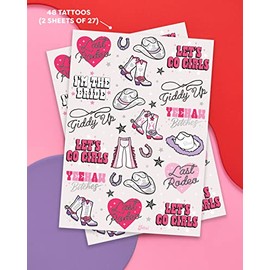 xo, Fetti Tatuajes de Bachelorette Last Rodeo – 48 estilos de purpurina | Decoración de despedida de soltera, regalo de dama de honor, regalo de novia + suministros de despedida de soltera