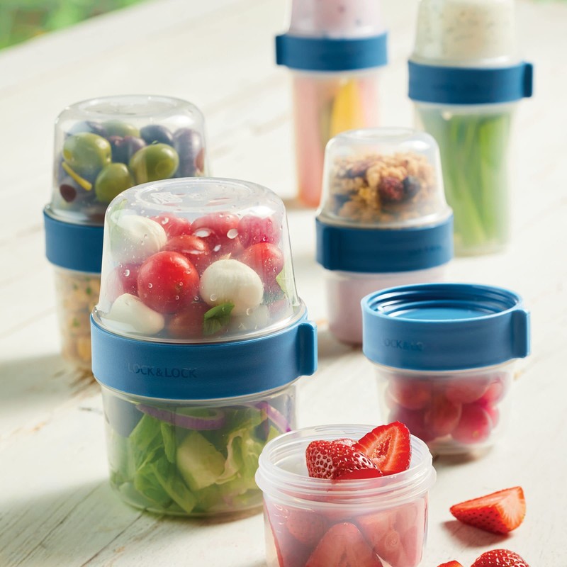 LocknLock Easy Essentials Twist Two Way Food Storage Container, BPA-Free/Dishwasher