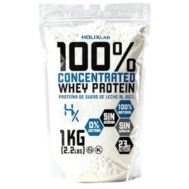 Holix LAB - HOLIXLAB Proteína de Suero Leche Concentrada 80%, Sin Azúcar, Sin Lactosa, 100% Natural, 1kg, 23g Proteína por Porción - 1kg...