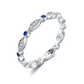 SHEAISRS Evil Eyes Rings for Women 925 Sterling Silver Rings Women Stackable Engagement Ring Anniversary Band Ring Size 7