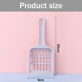 2 Pcs Cat Litter Scoop Set, Durable Plastic Poop Sifter, Handy Sand Sieve Cleaning Shovel, Strong Waste Removal Tool for Easy Litter Box Cleaning, Suitable for Cat Owners(Blue, Grey)