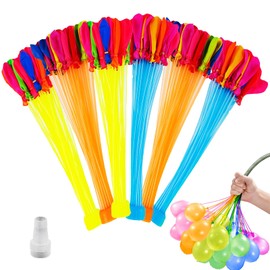 6PCS Quick-Fill Water Balloons with Hose Nozzle, Water for Kids, Reusable, Bunch O Balloons Summer Toys for Outdoor Games, Pool Parties, Family Fun