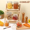 ComSaf 8oz Small Airtight Glass Jars Set of 6 with