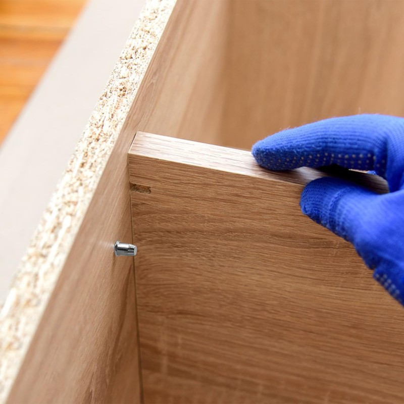 Mebamce 12 PCS Replacement Shelf Support Pins, 5mm Metal Shelf